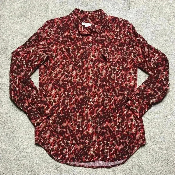 Equipment Button Down Shirt Long Sleeves Collared - Picture 1 of 11